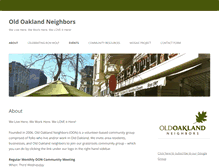 Tablet Screenshot of oldoaklandneighbors.org